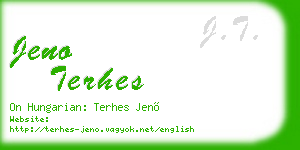 jeno terhes business card