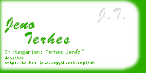 jeno terhes business card